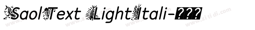 SaolText LightItali字体转换